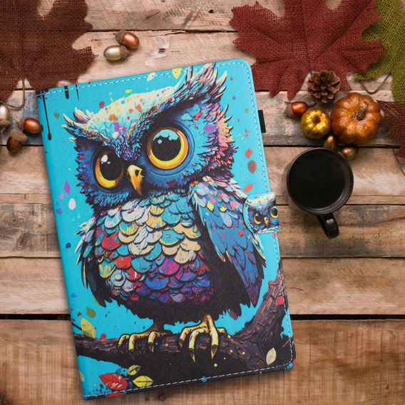 Etui do Lenovo Tab M11, z klapką, owl