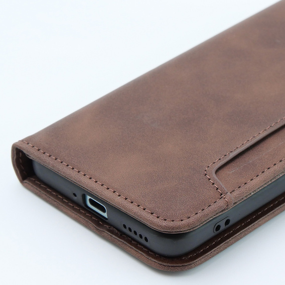 Etui z klapką do Xiaomi 13T / 13T Pro, Card Slot, brązowe