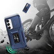 Etui do Samsung Galaxy S24+ Plus, Slide Lens Lid, Niebieskie