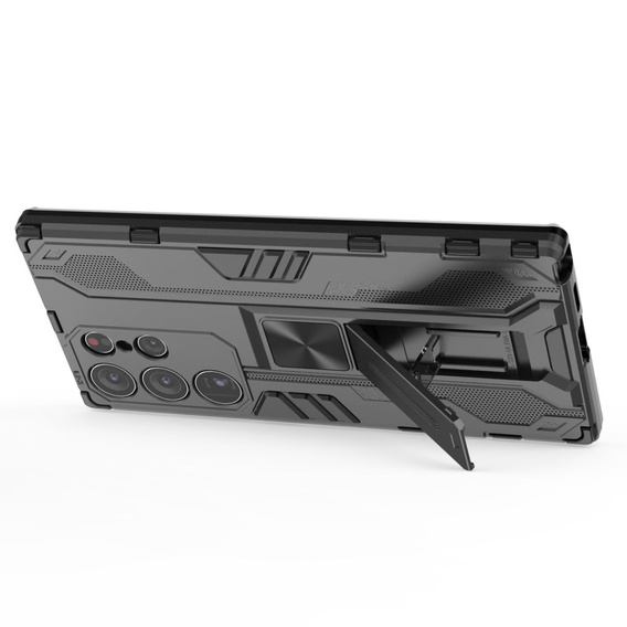 Etui do Samsung Galaxy S23 Ultra, Military kickstand, czarne