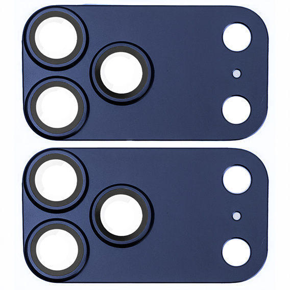 2x Szkło hartowane ERBORD na wyspę aparatów do iPhone 17 Pro, niebieskie