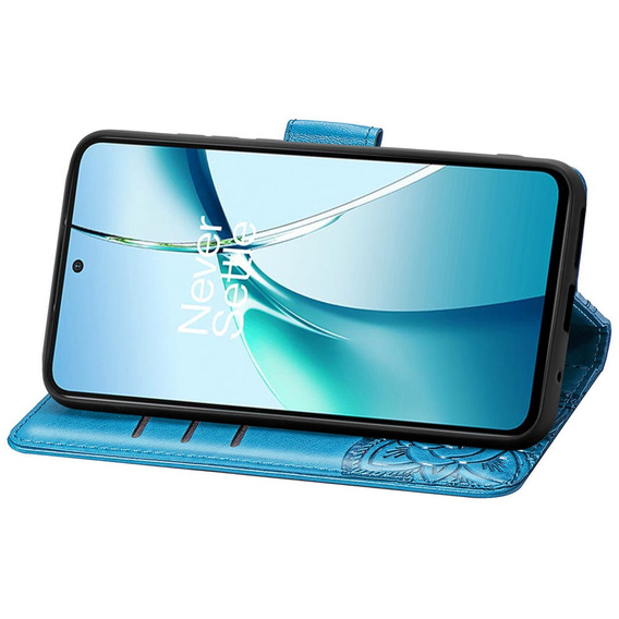 Etui z klapką do Xiaomi Redmi Note 14 4G, Butterfly, niebieskie
