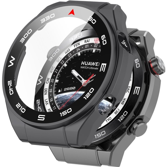 2w1 Etui + Szkło Hartowane do Huawei Watch Ultimate, Szare