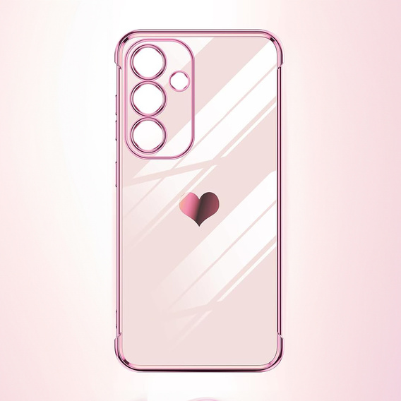 Etui do Samsung Galaxy S25 FE, Electro heart, różowe rose gold
