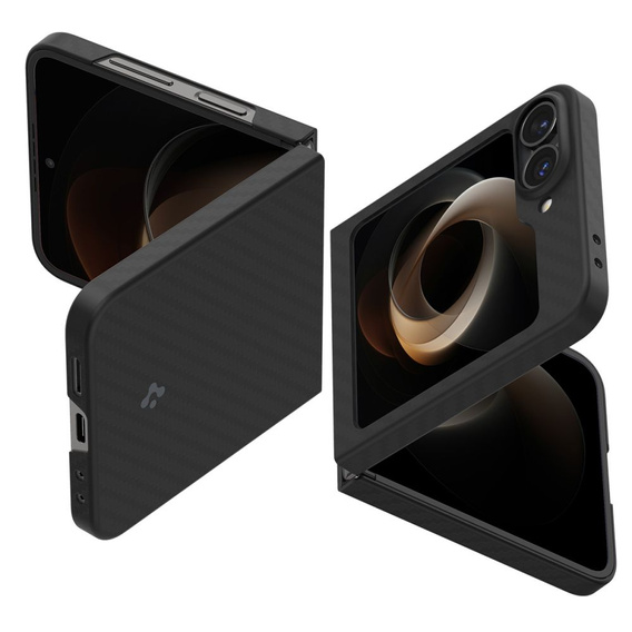 Etui Spigen do Samsung Galaxy Z Flip7 FE / Z Flip6, Airskin Aramid, Czarne