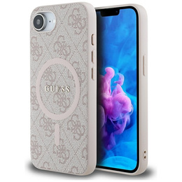 Etui GUESS do iPhone 16E, 4G Ring Classic Logo, różowe