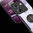 Etui do Xiaomi Poco M7 Pro 5G, z blaszką magnetyczne, przezroczyste / czarne