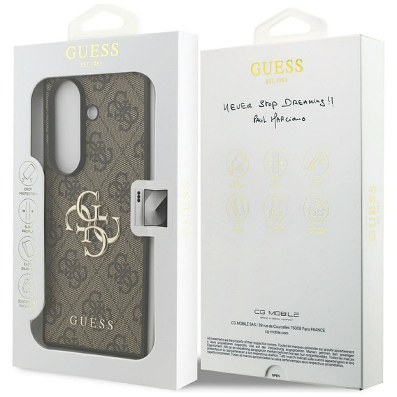 Etui GUESS do Samsung Galaxy Z Fold7, 4G Big Metal Logo, brązowe