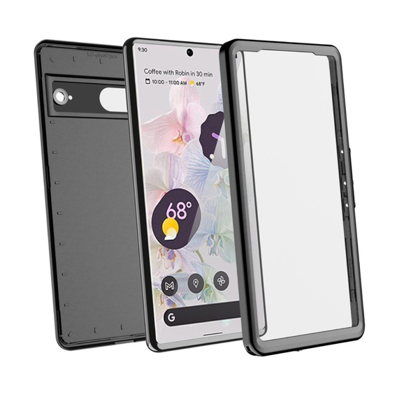 Etui Wodoodporne IP68 do Google Pixel 7, Redpepper, czarne