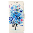 Etui z klapką do Motorola Moto E13, Wallet, Flower Tree niebieskie