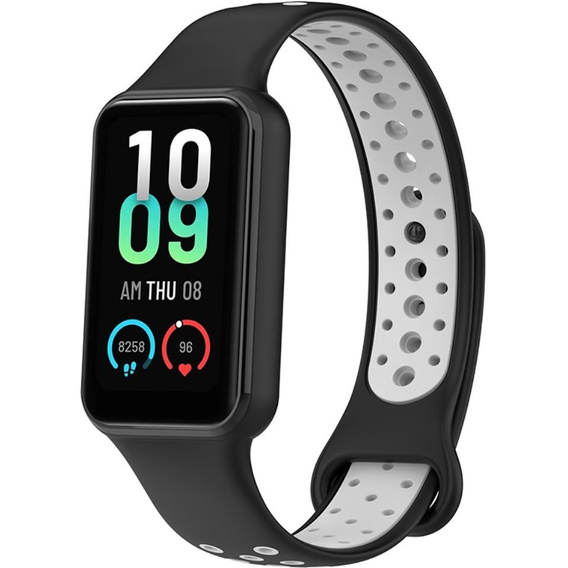 Pasek Silikonowy do Amazfit Band 7, Czarny/Szary