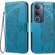Etui z klapką do Vivo Y19s, Butterfly, niebieskie