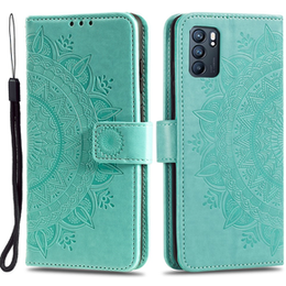 Etui z klapką do Oppo Reno6 5G, Mandala, zielone