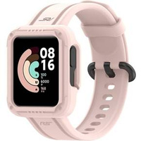 Pasek + Etui do Xiaomi Redmi Watch 2 Lite / Xiaomi Mi Watch Lite, Różowy