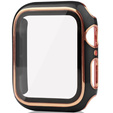 2w1 Etui + Szkło Hartowane do Apple Watch 4/5/6/SE 40mm, Czarne / Złote