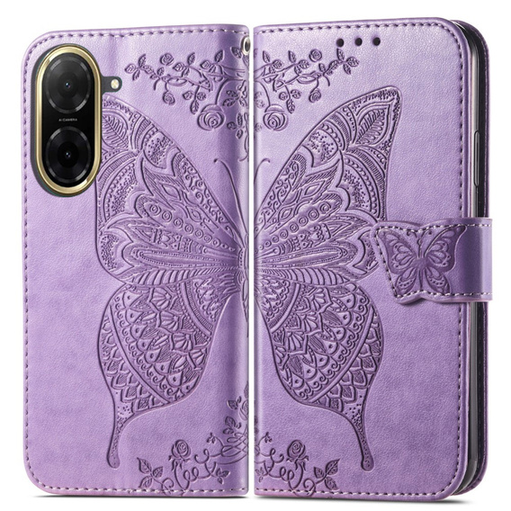 Etui z klapką do Xiaomi Redmi A5, Butterfly, fioletowe