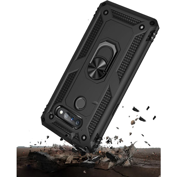 Etui pancerne do LG K50S, Nox Case Ring, czarne