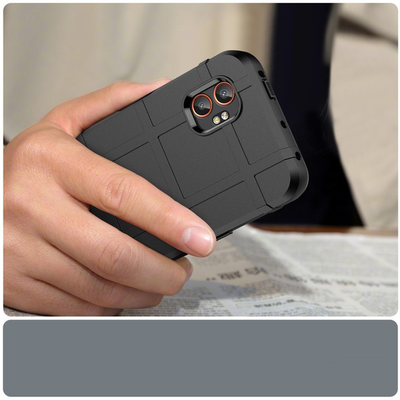 Wytrzymałe etui TPU do Samsung Galaxy XCover 7 Pro – teksturowana ochrona - czarne