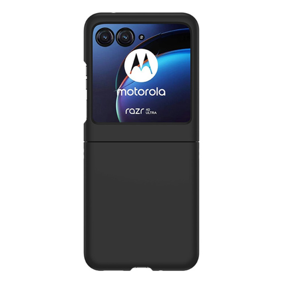 Etui PC Case do Motorola Razr 40 Ultra 5G, ze szkłem na ekran, czarne