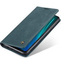 Etui CASEME do Xiaomi Redmi Note 8 Pro, Leather Wallet Case, turkusowe