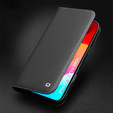 Etui z klapką QIALINO do iPhone 17 Pro Max, skórzane, czarne