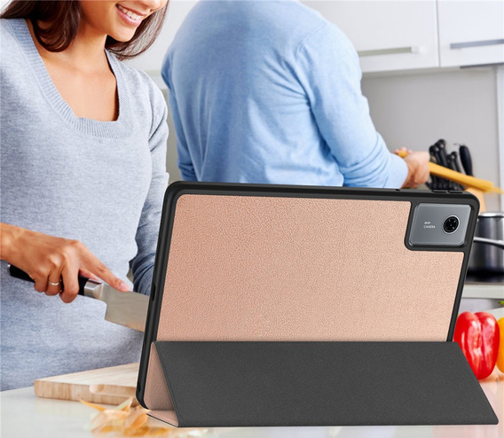 Etui do Lenovo Idea Tab 11" 2025 TB336FU TB336ZU, Smartcase z miejscem na rysik, różowe rose gold