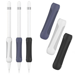 Trzymak nakładka na rysik do Apple Pencil 1/2, czarna / biała / granatowa, 3 sztuki
