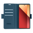 Etui do Xiaomi Redmi Note 13 Pro 4G / Xiaomi Redmi Note 14S / Xiaomi Poco M6 Pro 4G, ERBORD Glossy Litchi, portfel z klapką, niebieskie