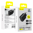 Blavec Ładowarka sieciowa GaN4 – Typ C PD/QC 45W 3A z kablem USB-C -USB-C, czarna