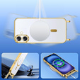 Etui do iPhone 16, Electro MagSafe, złote + Szkło na ekran + Smycz