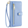 Etui z klapką do Samsung Galaxy A16 / A16 5G, Wallet Zipper Pocket, niebieskie