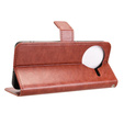 Etui z klapką do Xiaomi Poco F7 Ultra, Crazy Horse Wallet, brązowe