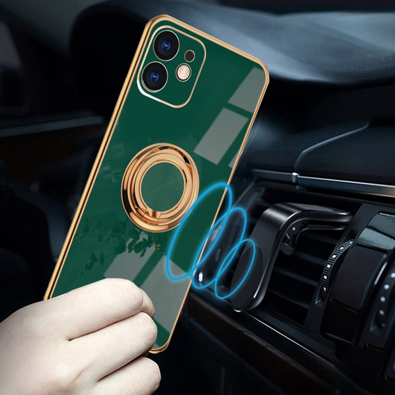 Etui do iPhone 11, Electro Ring, zielone