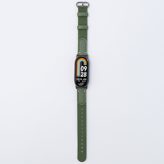 Pasek nylonowy do Xiaomi Smart Band 10 / 9 / 8, Zielony