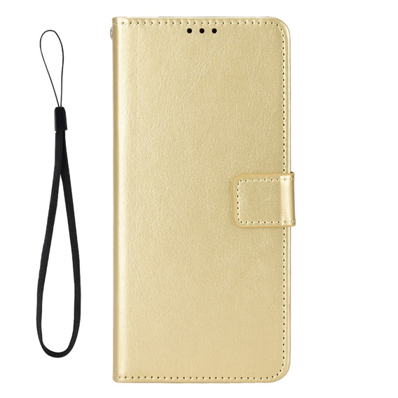 Etui z klapką do Xiaomi Redmi A5, Crazy Horse Wallet, złote
