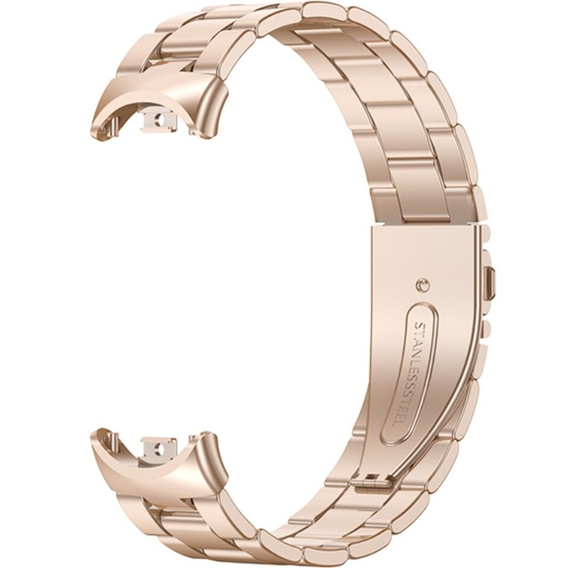 Bransoleta Stalowa do Xiaomi Smart Band 10 / 9 / 8, Różowe rose gold