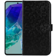 Etui z klapką do Samsung Galaxy M55 5G, Wallet Rhombus, niebieskie