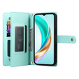 Etui z klapką do Honor Magic 7 Lite, Wallet Zipper Pocket, miętowe