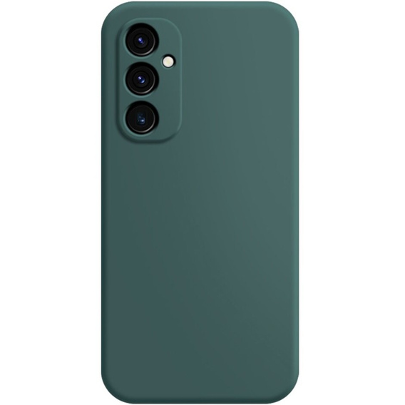 Etui do Samsung Galaxy A15, Silicone Lite, ciemnozielone + szkło 9H