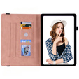 Etui do Lenovo Tab M9, Wallet Pen Slot, butterflies, różowe