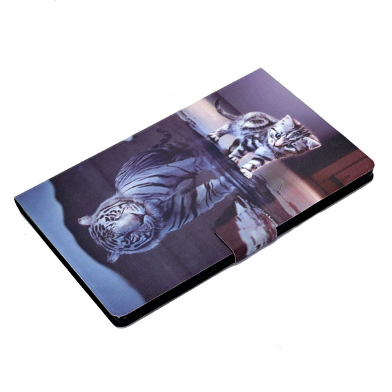 Etui do Lenovo Tab M10 Plus 10.6 Gen 3 TB-125F TB-128F, z klapką, Kot i Tygrys