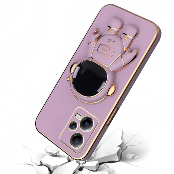 Etui do Xiaomi Redmi Note 12 5G / POCO X5 5G, Astronaut, fioletowe