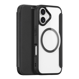 Etui z klapką Dux Ducis do iPhone 17, Skin X Pro, do MagSafe, czarne