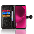 Etui z klapką do T Phone 3 5G, Wallet Rhombus, czarne
