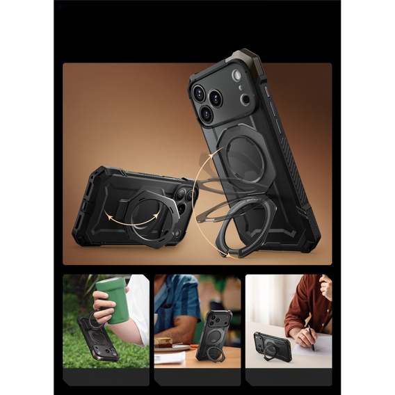 Etui Supcase do iPhone 17 Pro Max, Unicorn Beetle Grip Mag, Black
