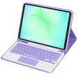 Etui z klawiaturą Bluetooth i touchpadem do Samsung Galaxy Tab A11+ – fioletowe