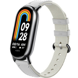 Pasek nylonowy do Xiaomi Smart Band 10 / 9 / 8, Beżowy