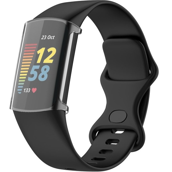 2w1 Etui z Osłoną na ekran do Fitbit Charge 5, Przezroczysty