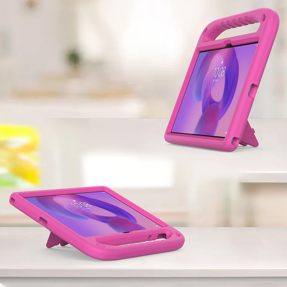 Etui dla dzieci do Lenovo Idea Tab 11" 2025 TB336FU TB336ZU, dziecięce z uchwytem, różowe