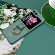 Etui GKK Ring Holder do Samsung Galaxy Z Flip7 FE / Z Flip6, zielone